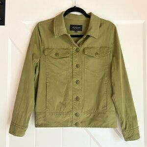 Liverpool Los Angeles Olive Green/Eucalyptus Utility Jacket Button Front Size S
